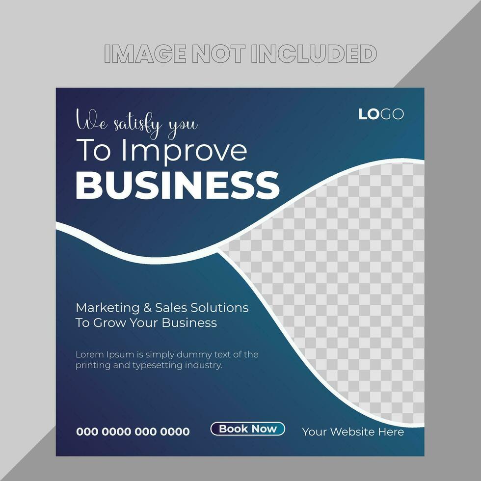 Creative Modern Business Social Media Post Design vector