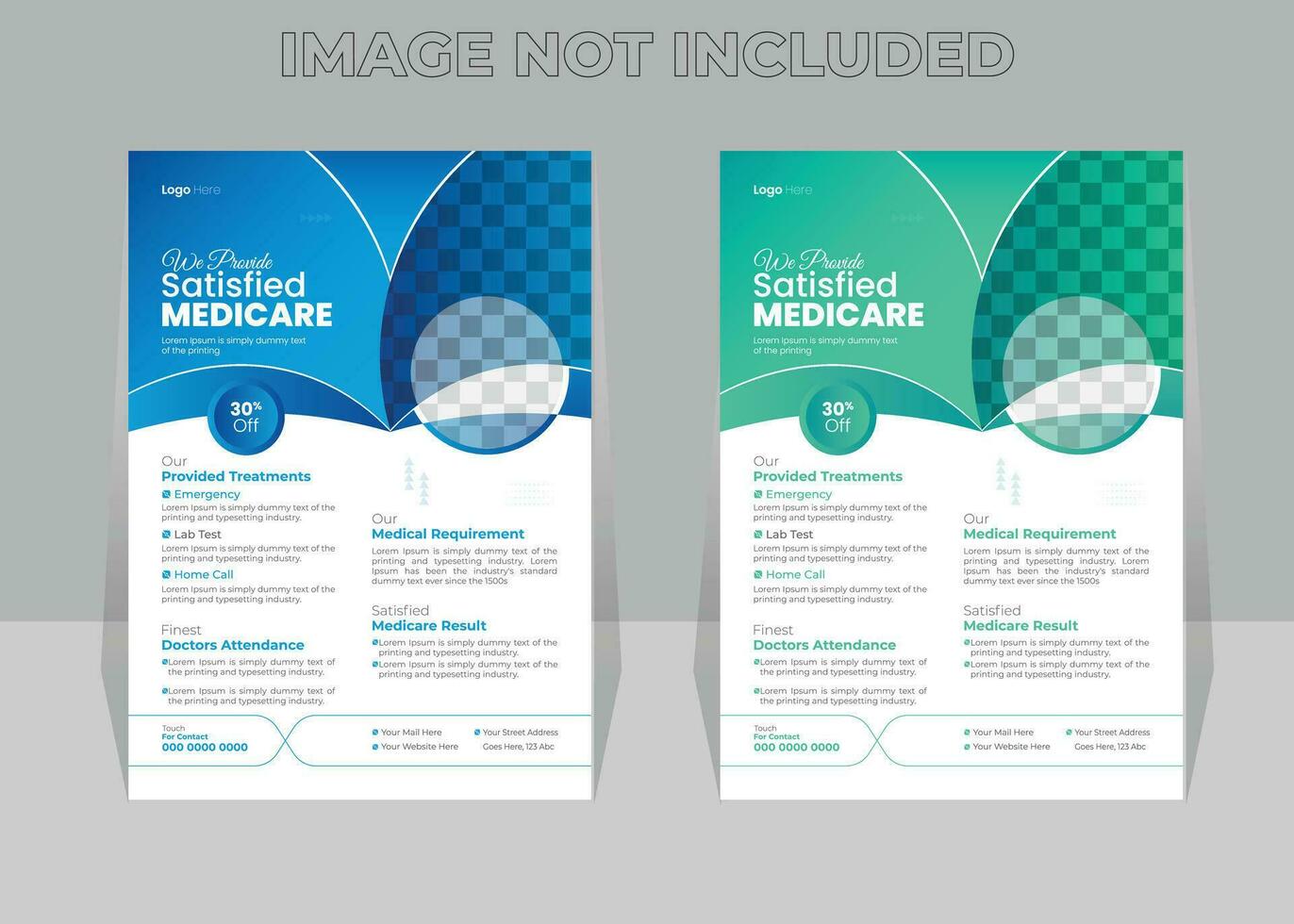 Creative Modern Medical Flyer Design Template vector