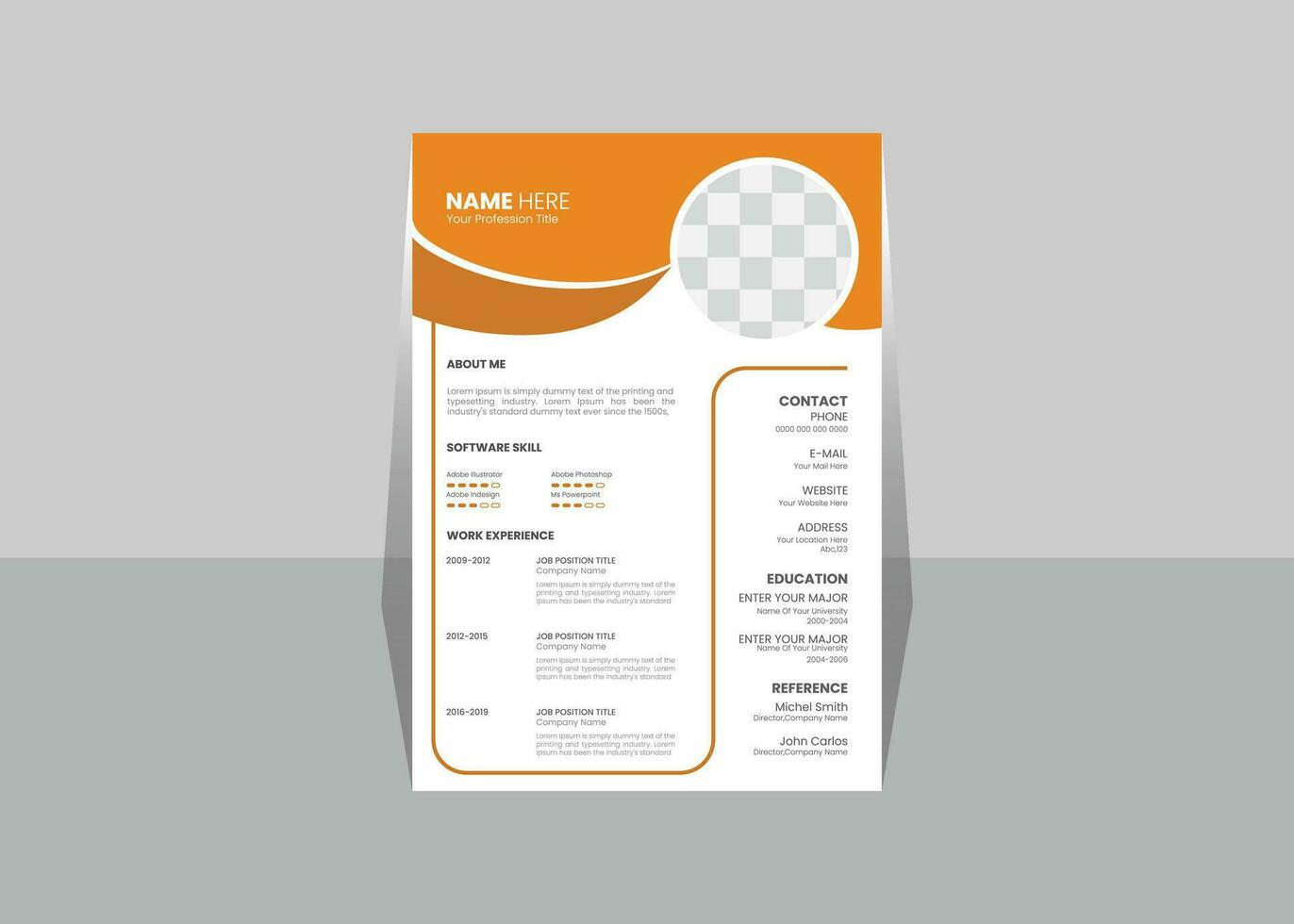 Creative Unique Resume Design Template vector