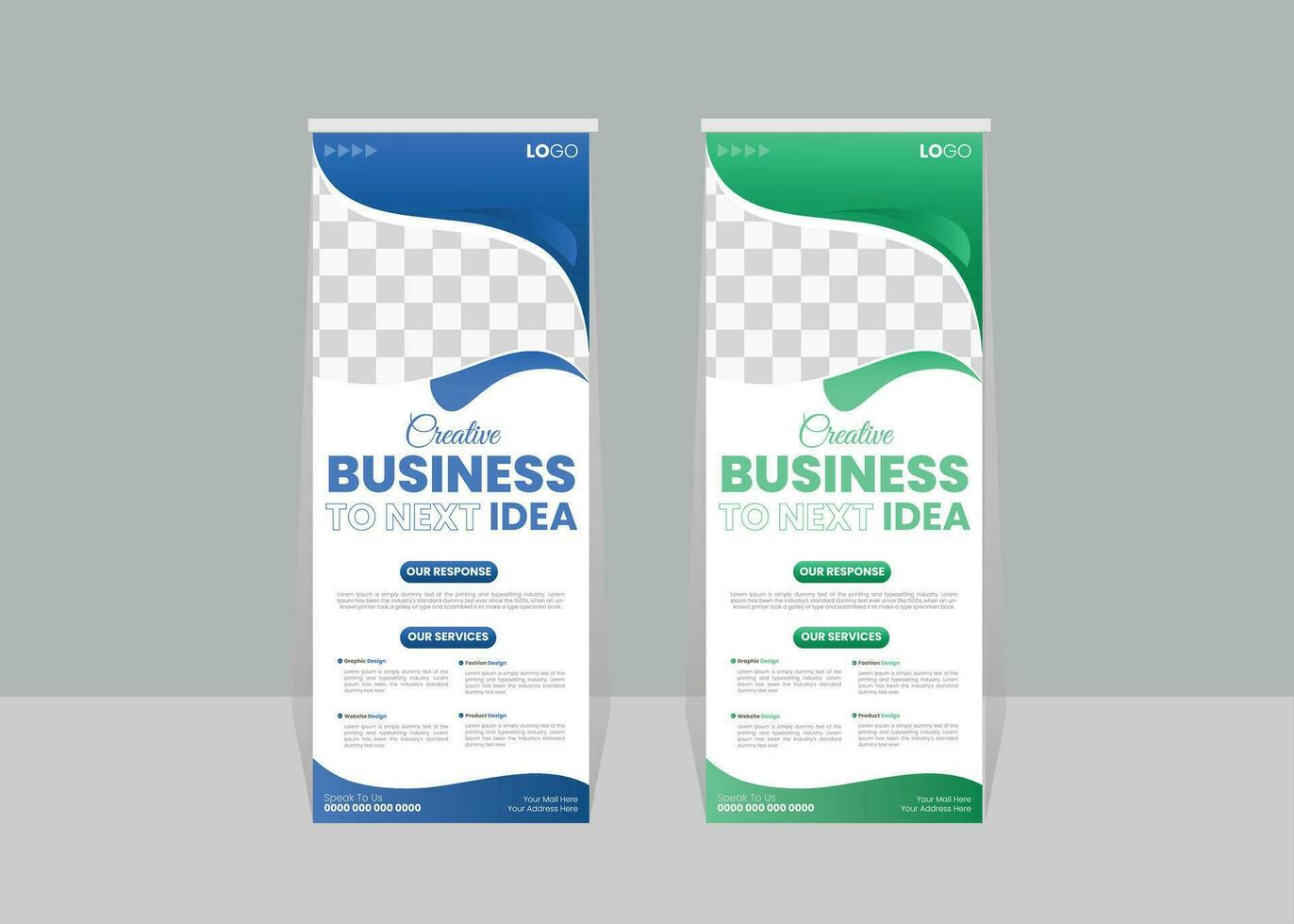 Creative Modern Professional Minimal Business Rollup Banner Design vector