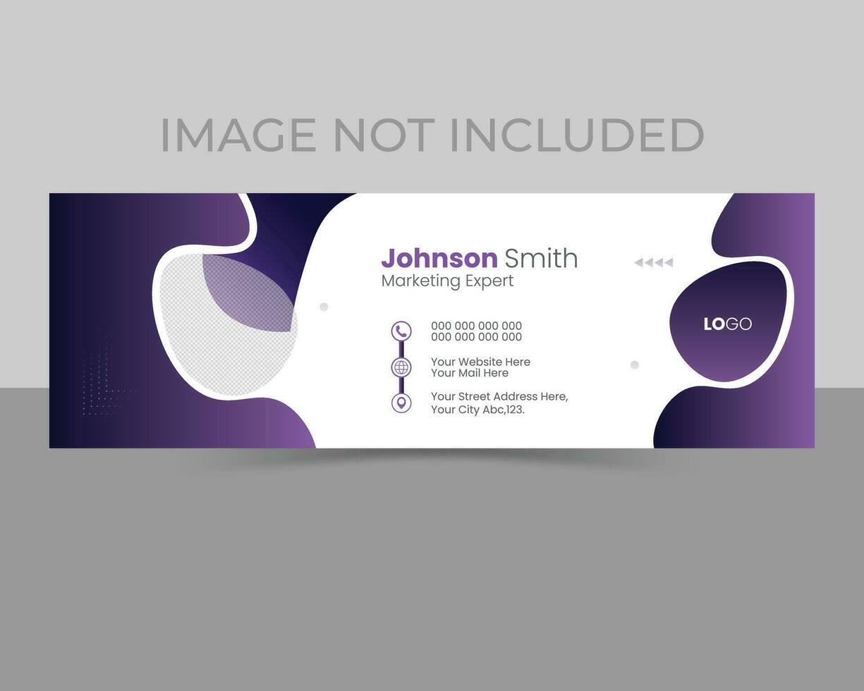 Creative E-mail Signature Design Template vector