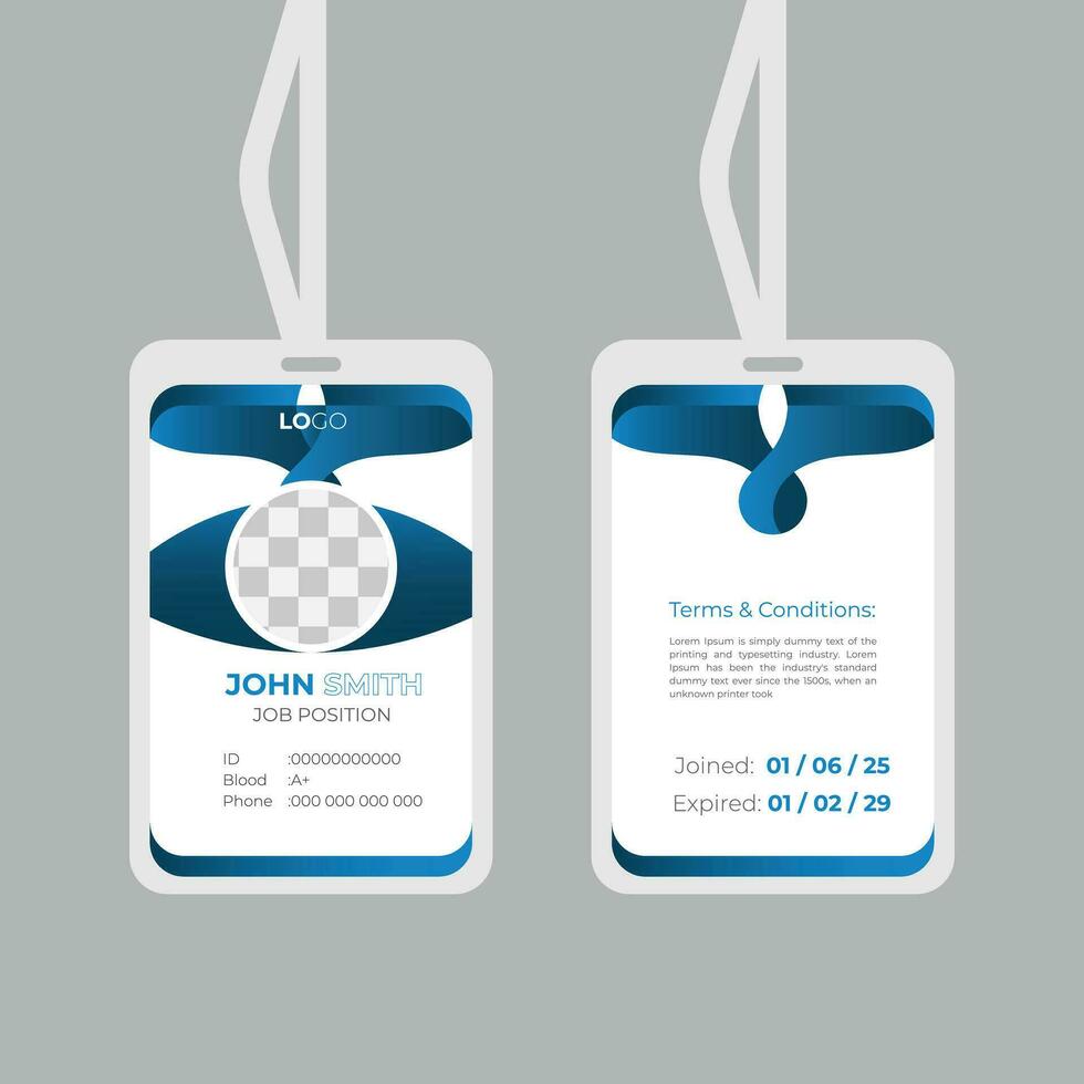 Creative Unique Id Card Design vector
