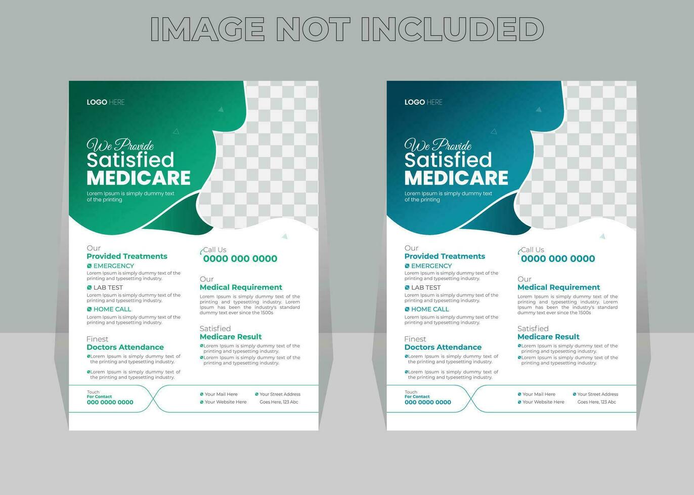 Creative Modern Medical Flyer Design Template vector