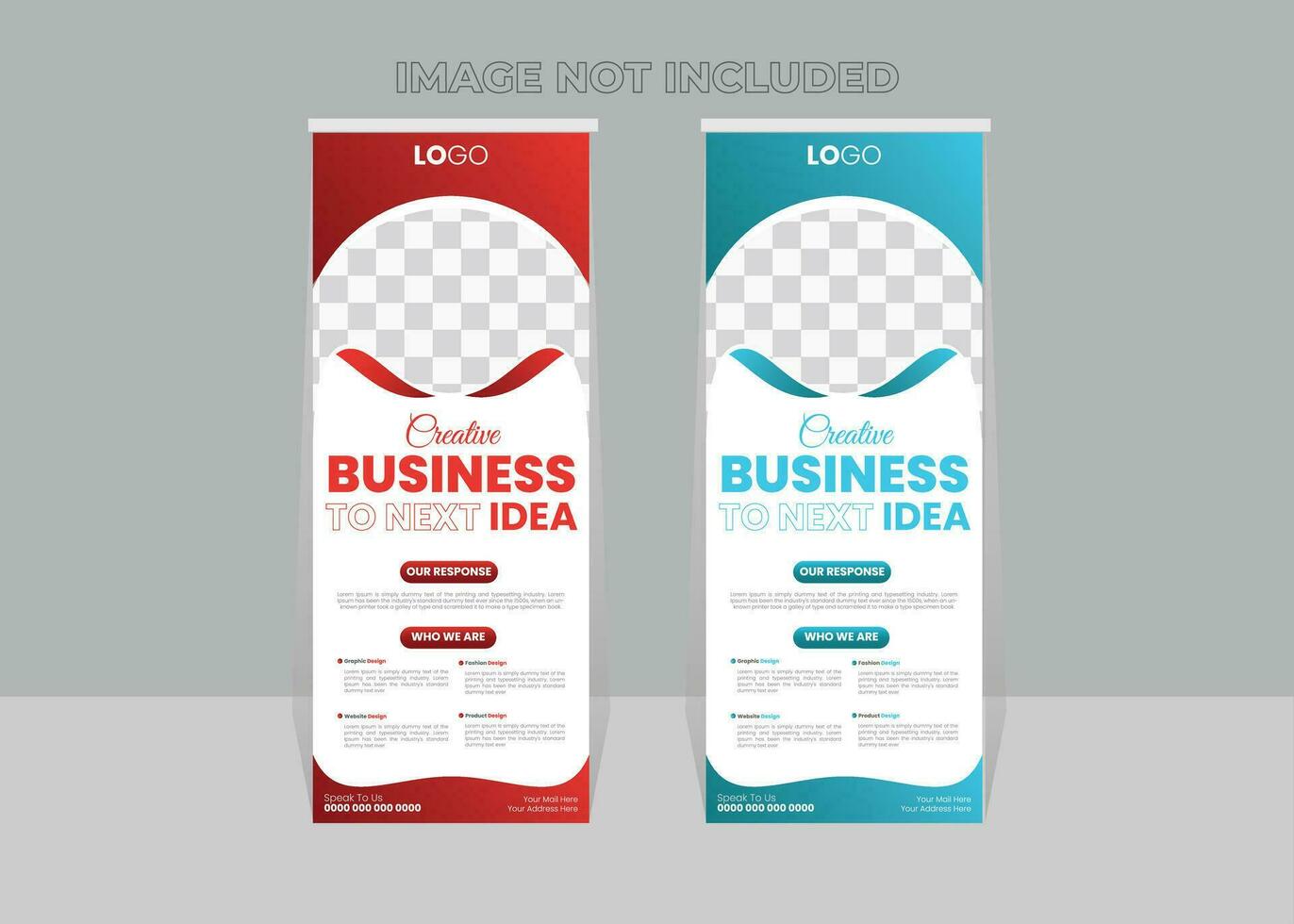 Creative Modern Professional Minimal Business Rollup Banner Design vector