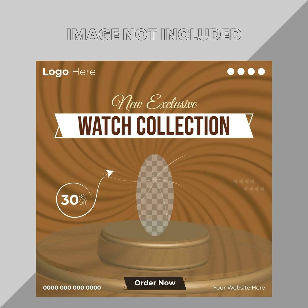 Watch Collection Post Design vector