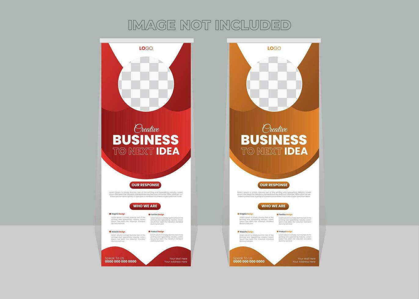 Creative Modern Professional Minimal Business Rollup Banner Design vector