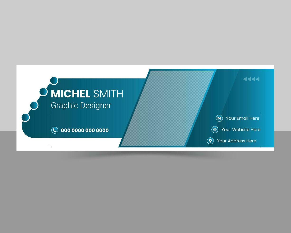 Creative E-mail Signature Design Template vector
