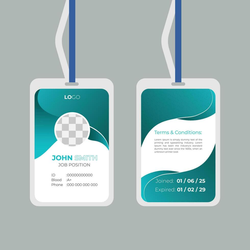 Creative Unique Id Card Design vector