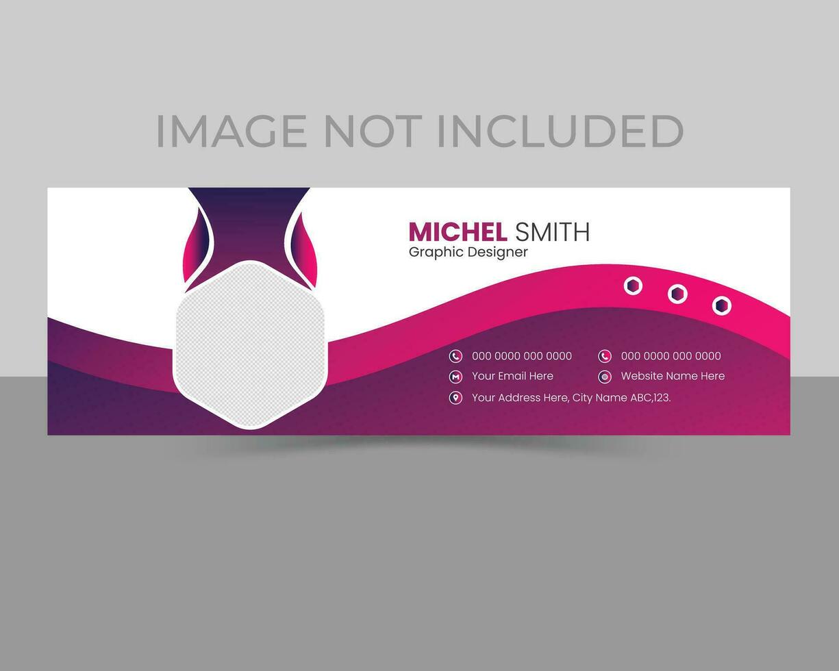 Creative E-mail Signature Design Template vector