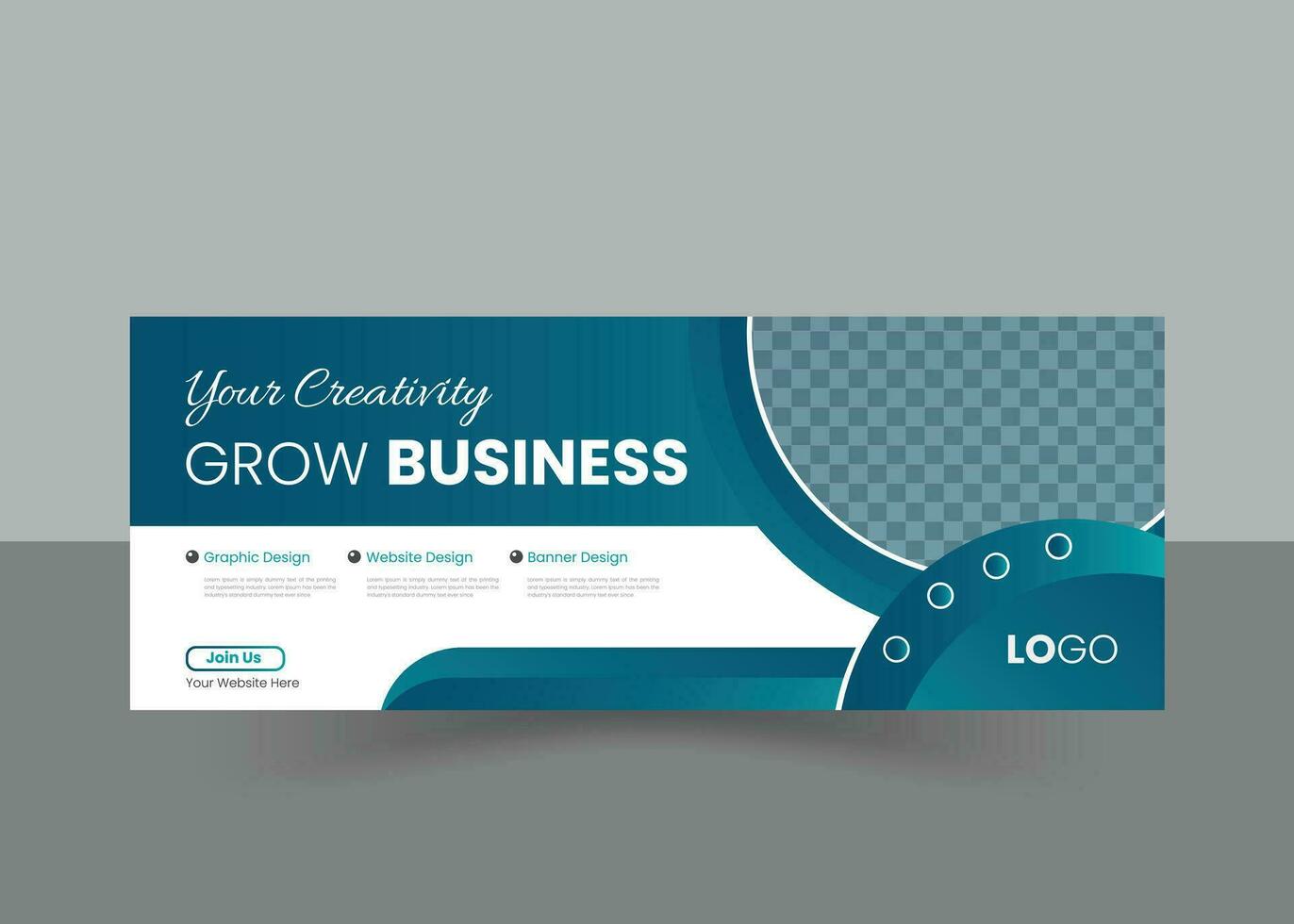Creative Business Agency Fb Cover Design vector