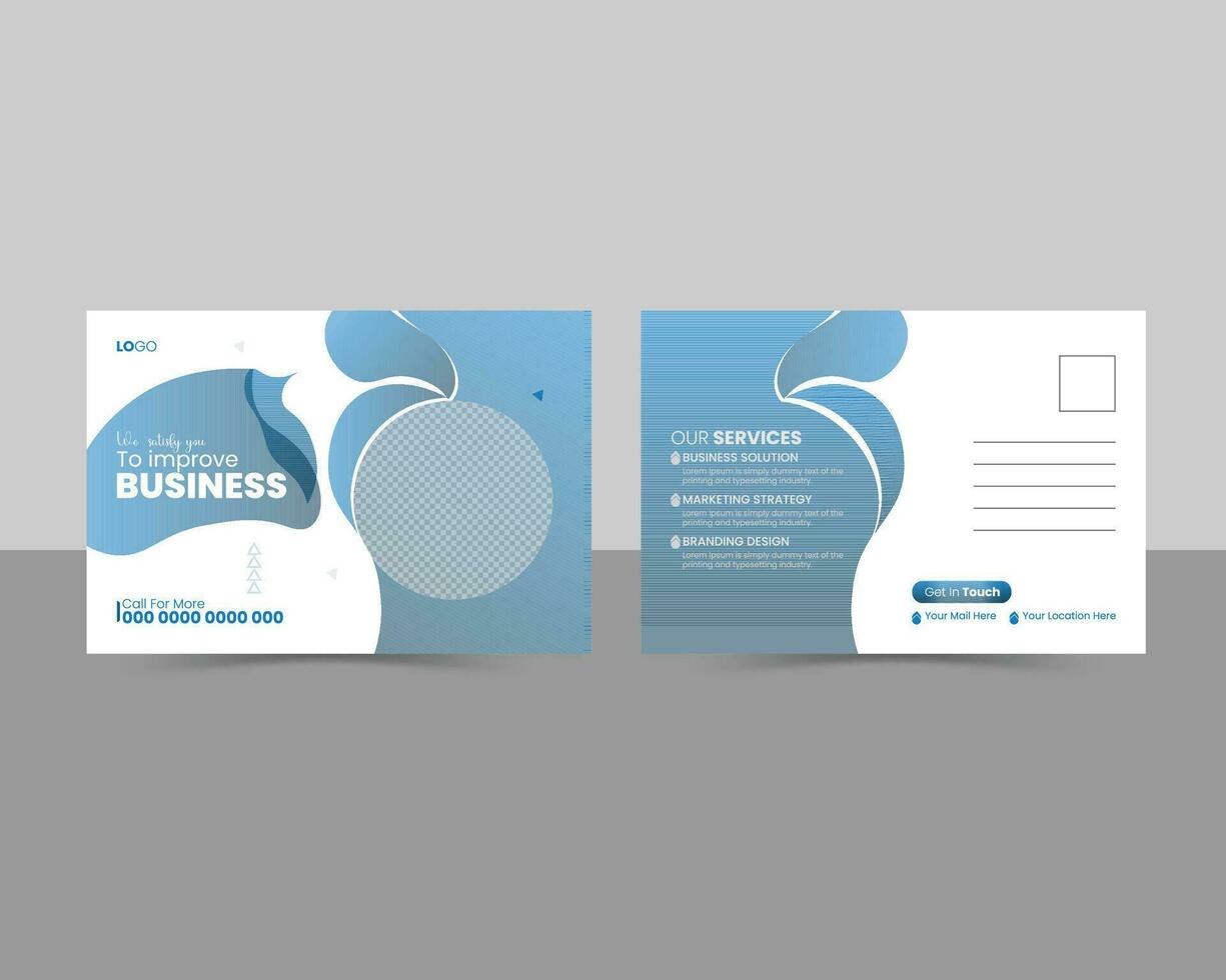Creative Professional Business Postcard Design vector