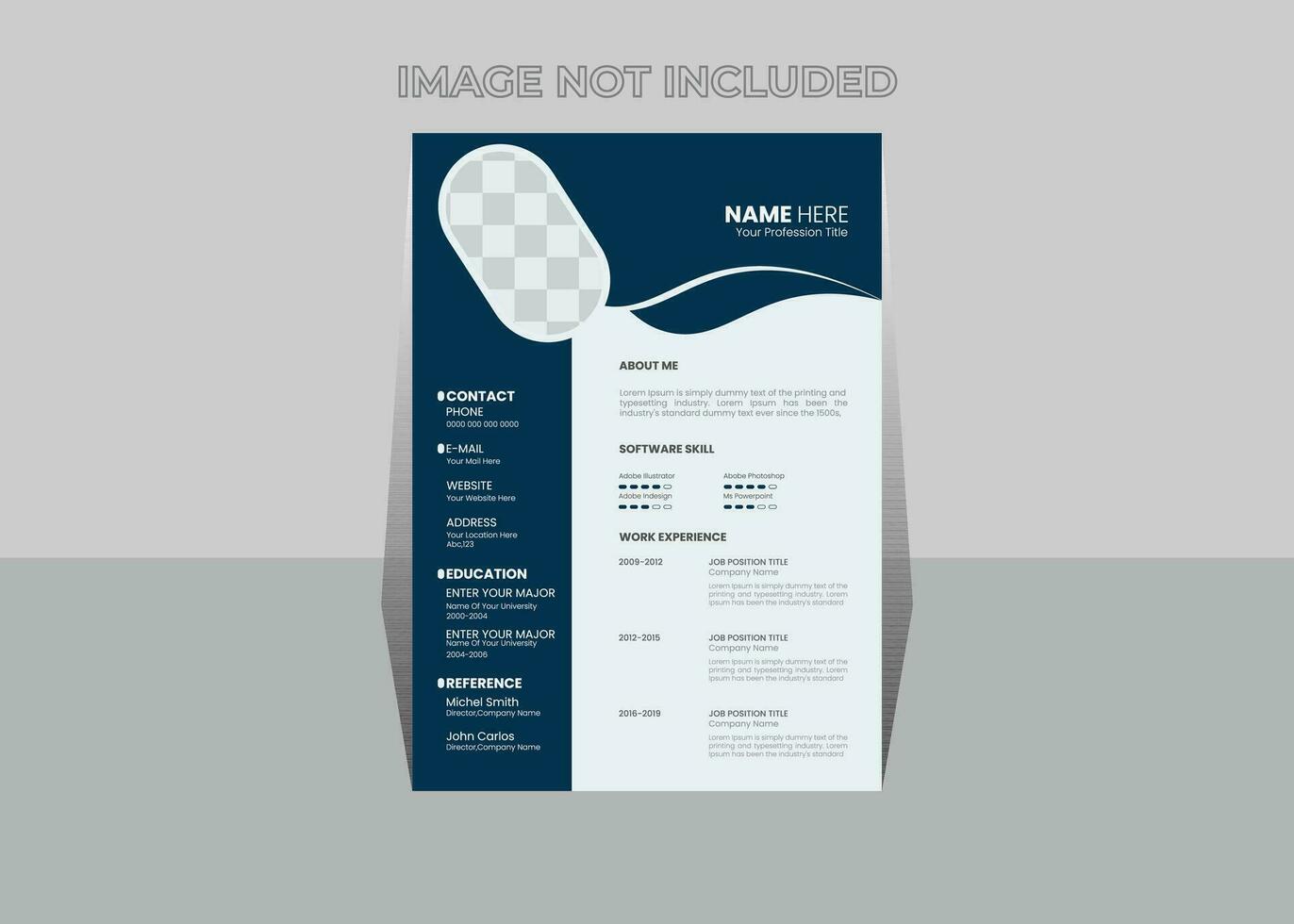 Creative Unique Resume Design Template vector