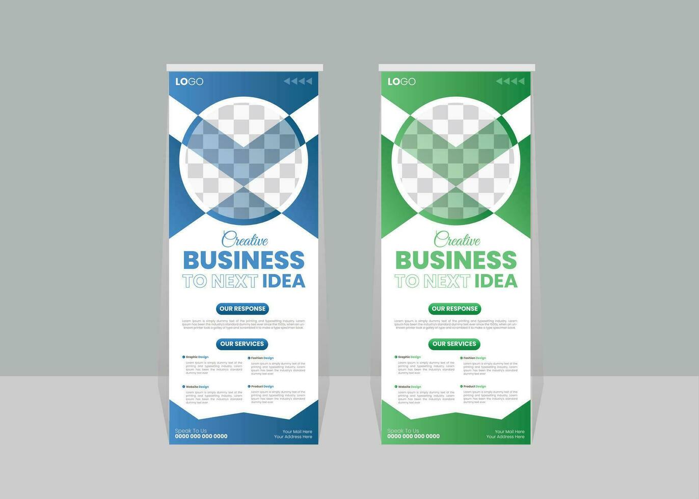 Creative Modern Professional Minimal Business Rollup Banner Design vector