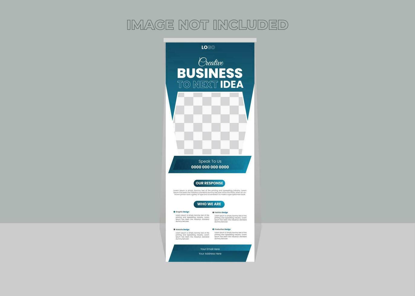 Creative Modern Professional Minimal Business Rollup Banner Design vector