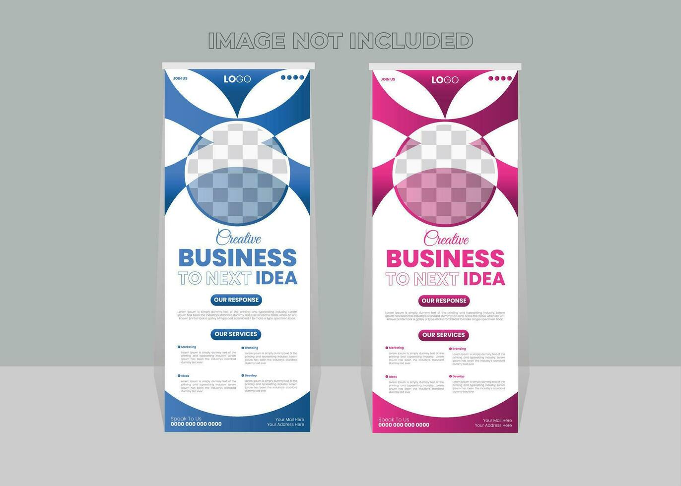 Creative Modern Professional Minimal Business Rollup Banner Design vector