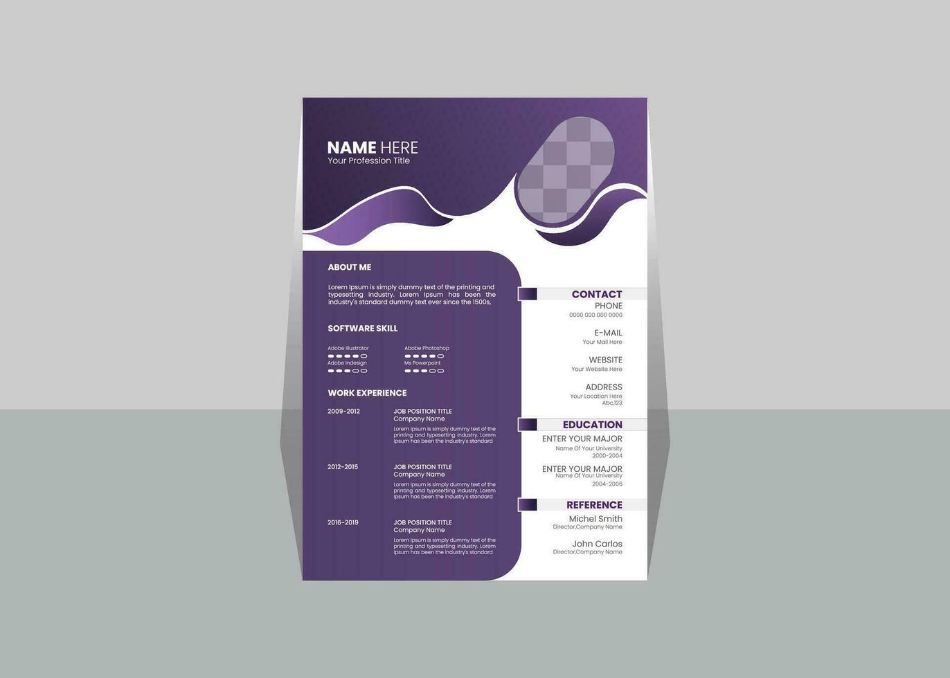 Creative Unique Resume Design Template vector