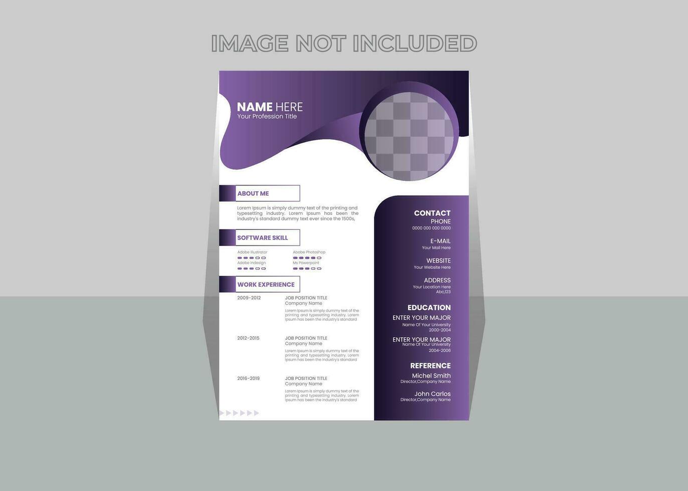 Creative Unique Resume Design Template vector