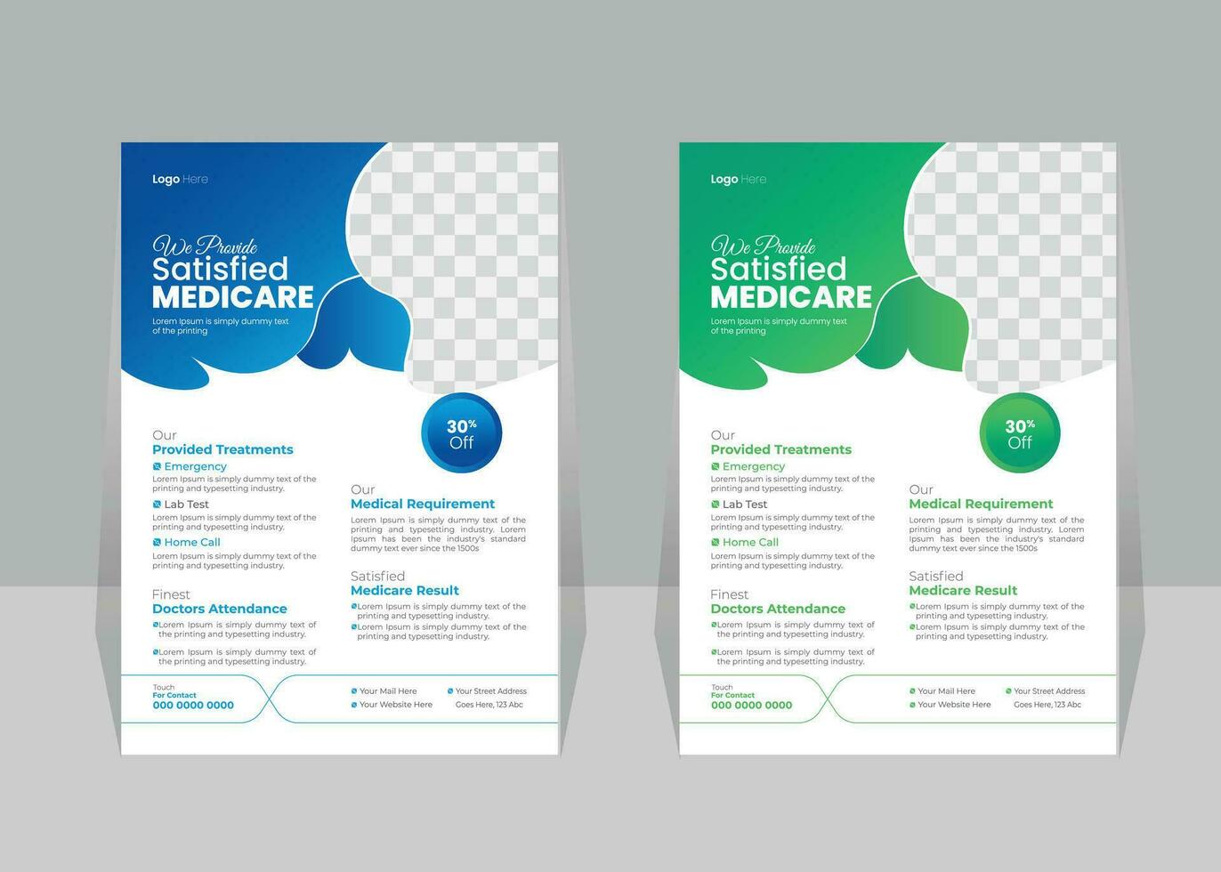 Creative Modern Medical Flyer Design Template vector