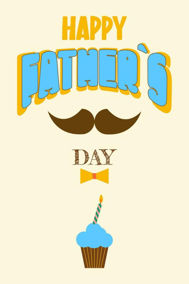 tarjeta postal para del padre día. póster en retro estilo. papel cortar. vector ilustración.