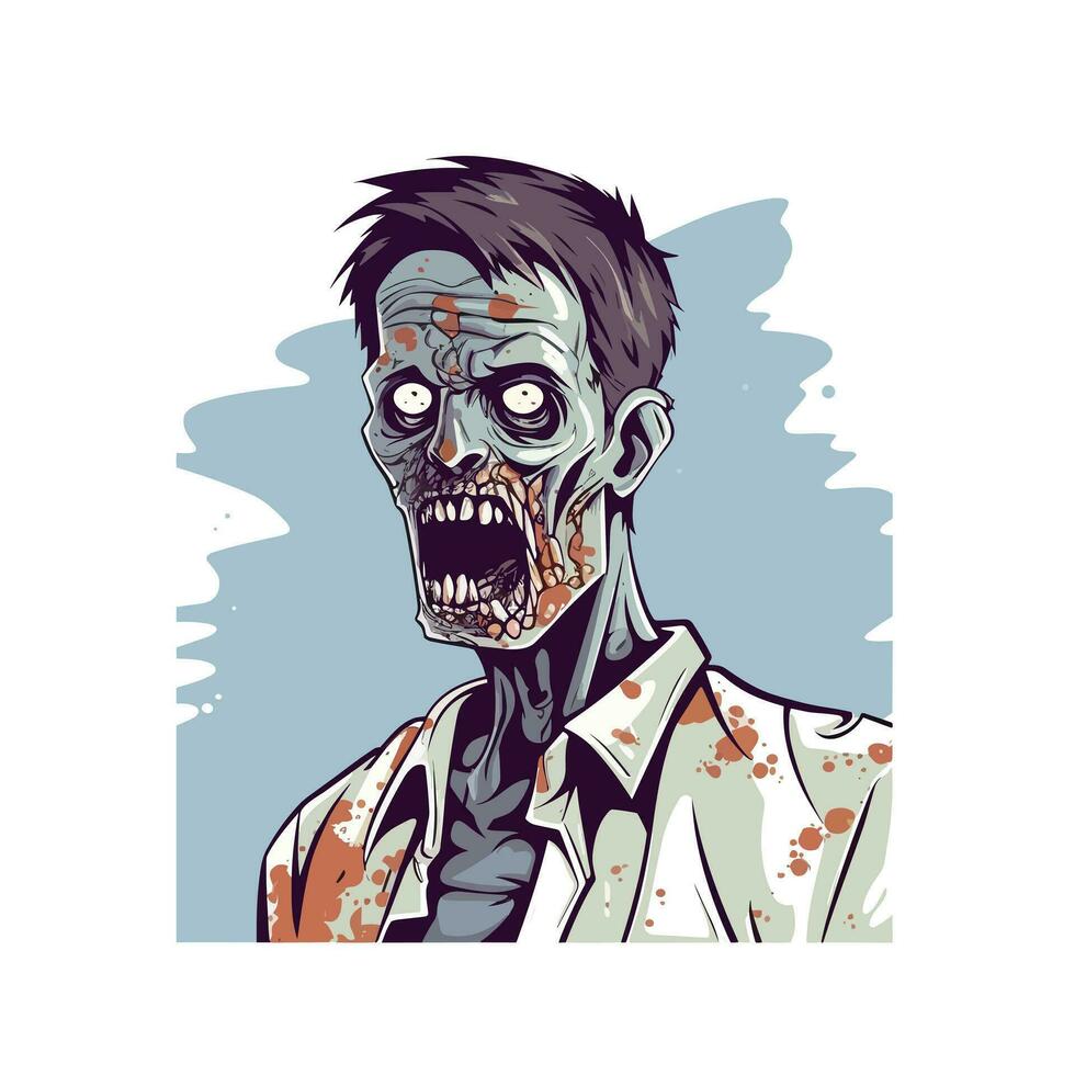 zombi cabeza vector