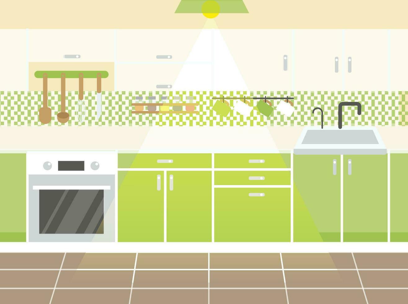 linda cocina vector neutral colores