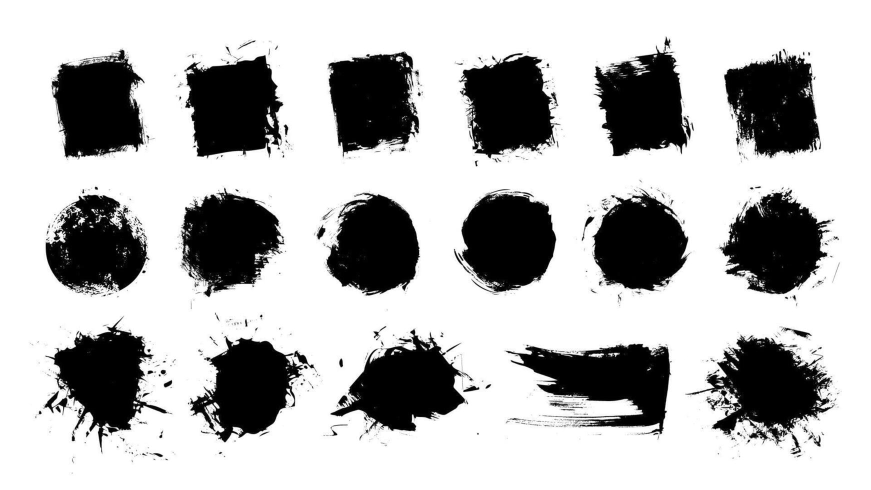 Artistic ink brush strokes vector collection 25799282 Vector Art at