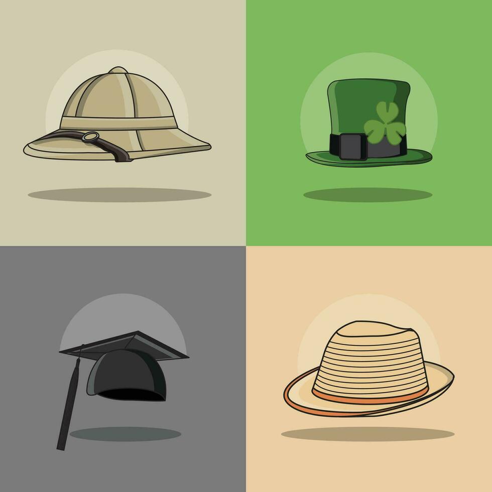 de moda y gratis vistoso sombrero vector Arte