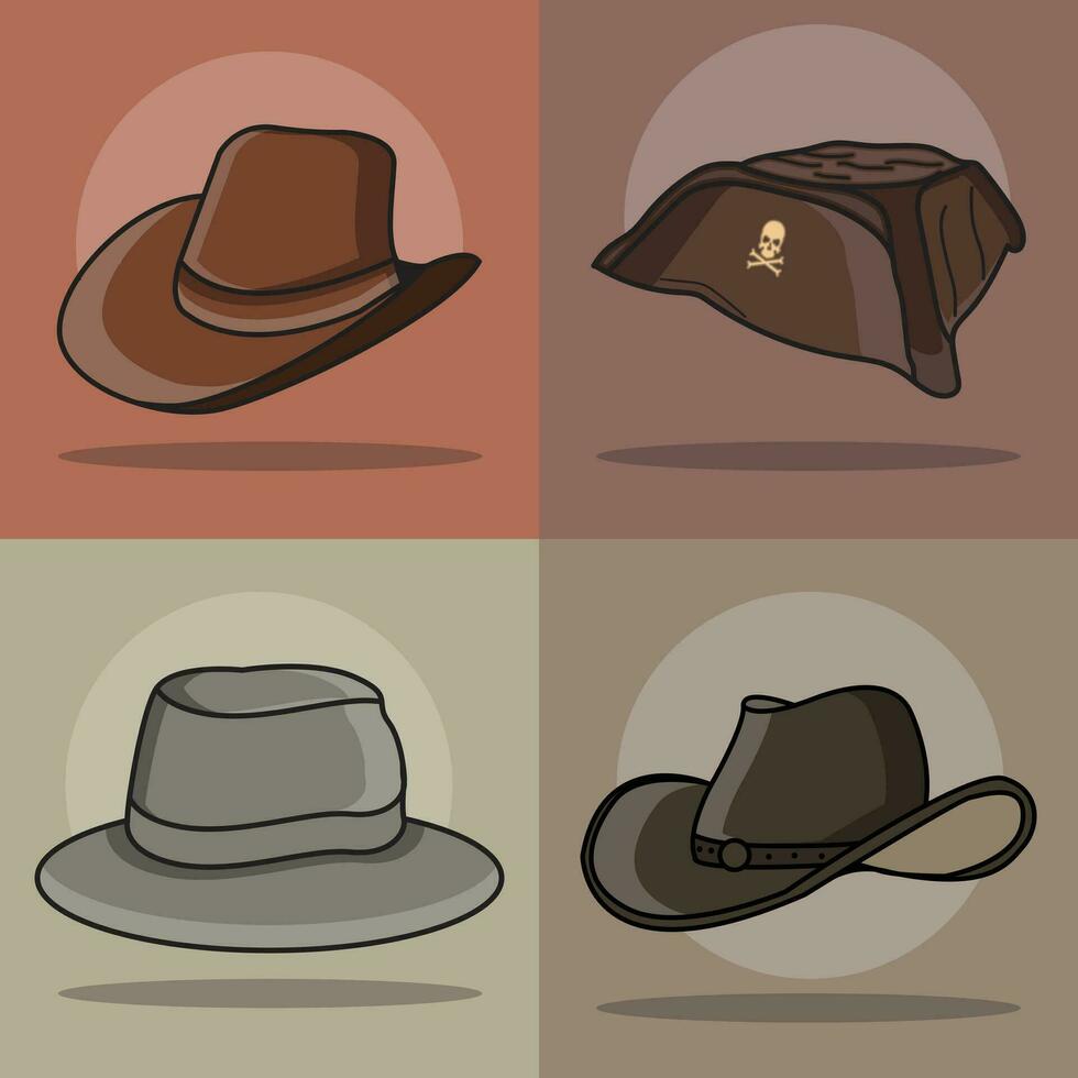 Trendy and Free Colorful Hat Vector Art