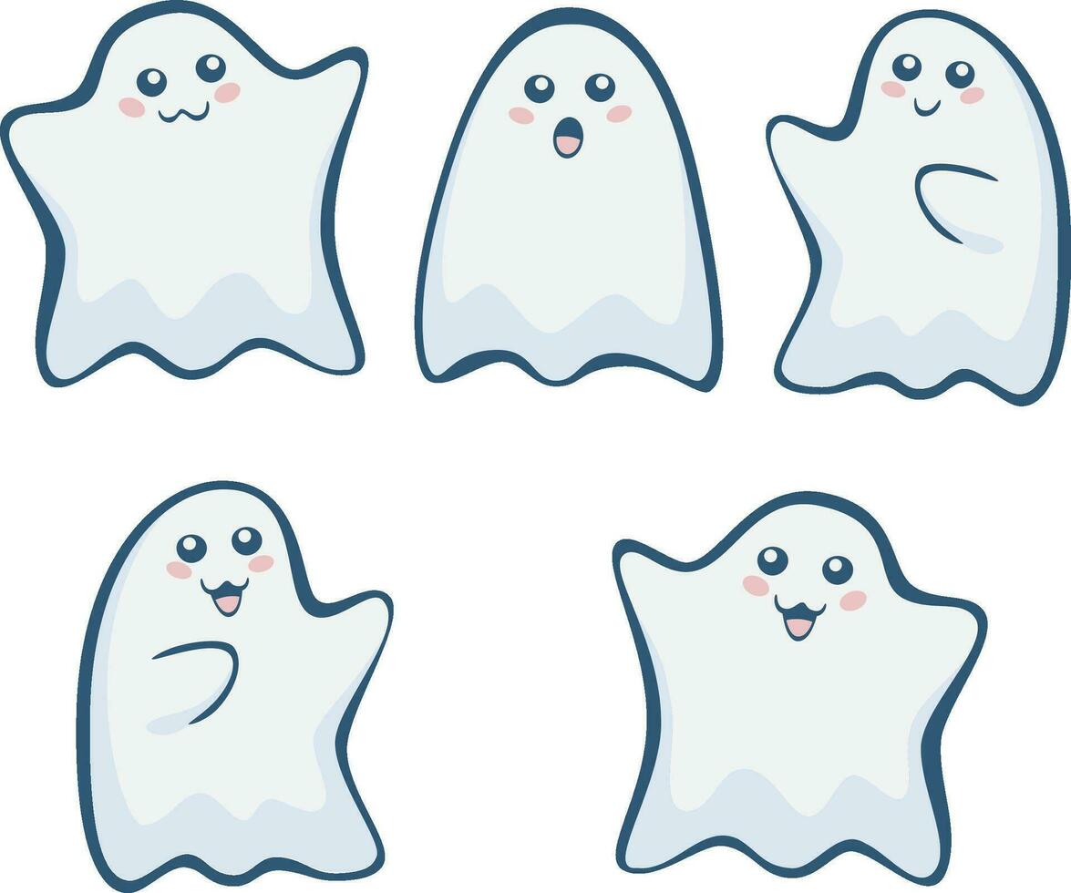 Halloween Ghosts 1 vector