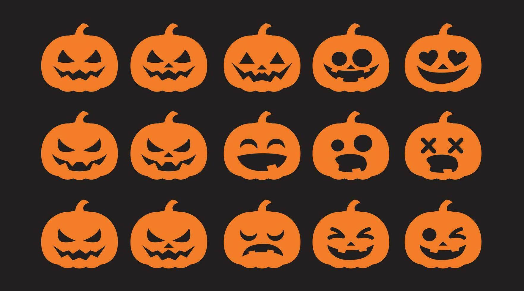 Halloween Pumpkins 5 vector