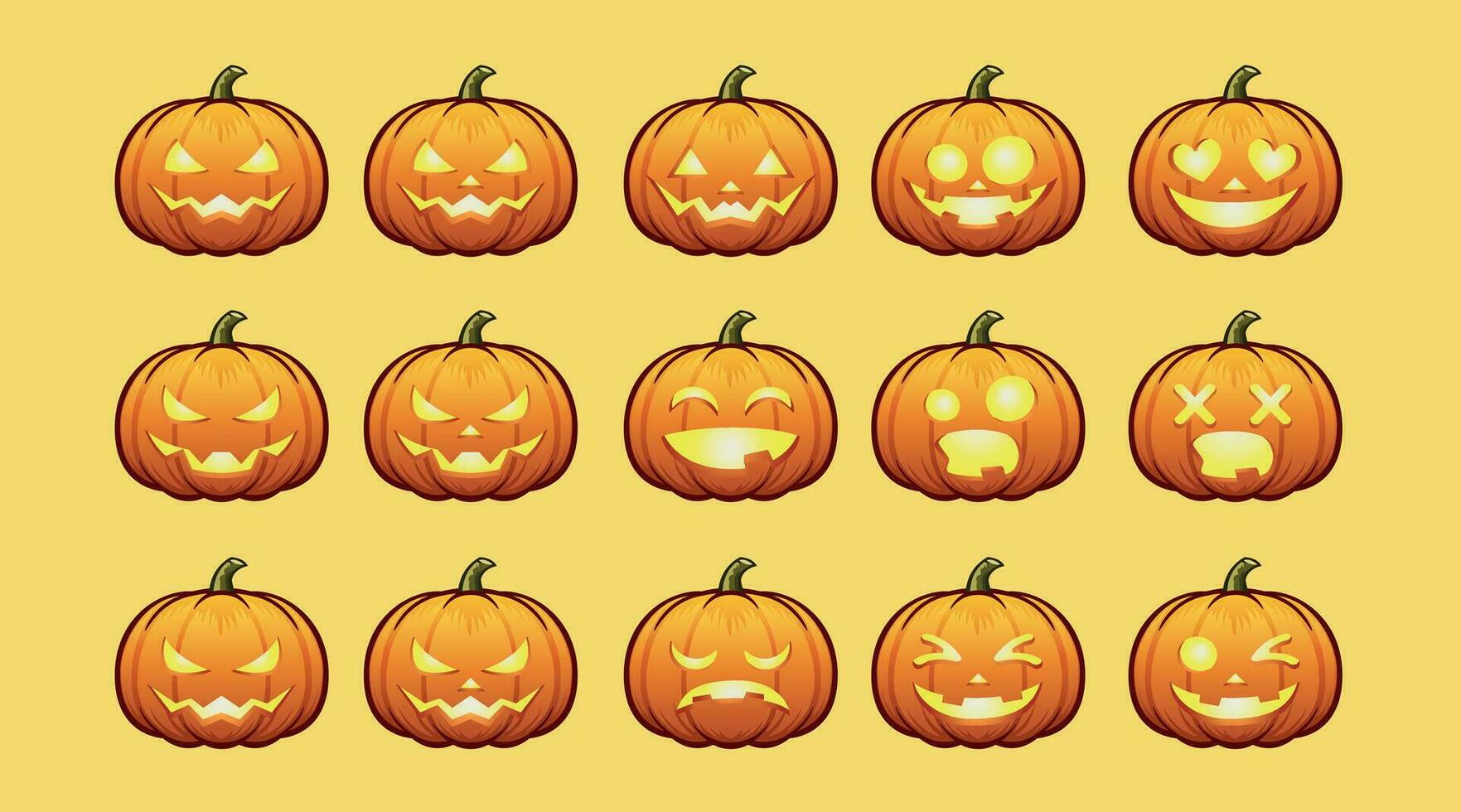 Halloween Pumpkins 1 vector