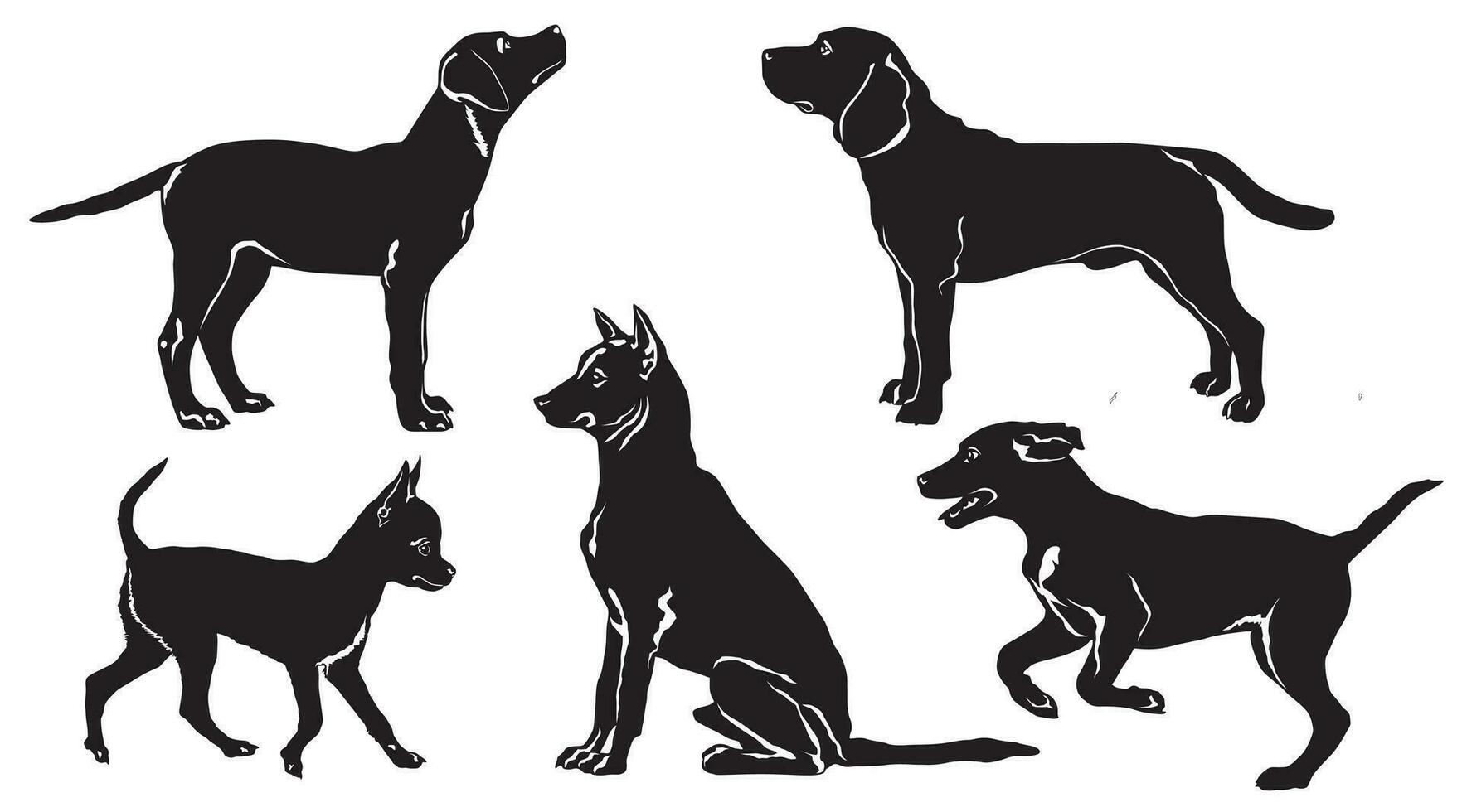 Dogs Set Vector 3