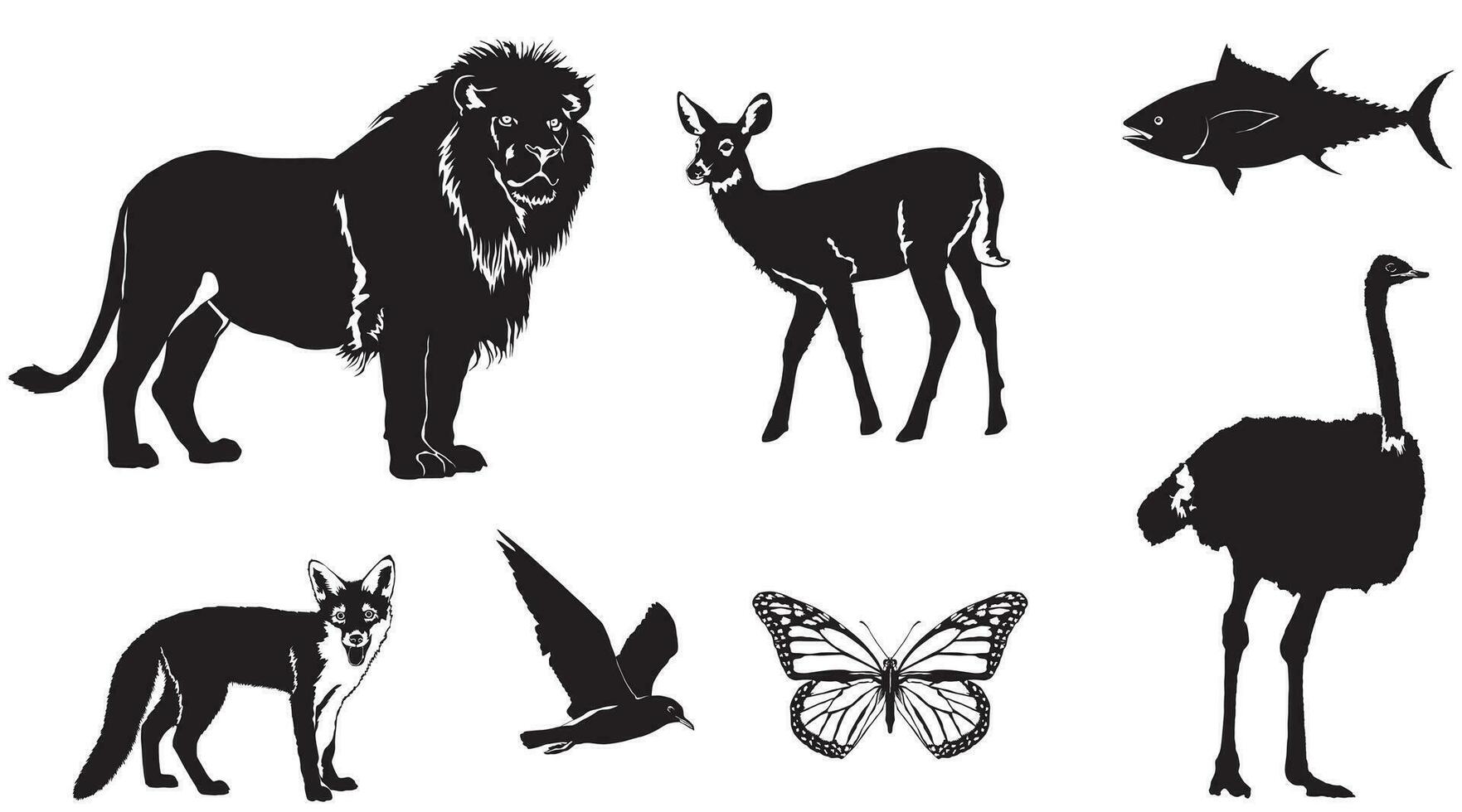 animales vector conjunto 1