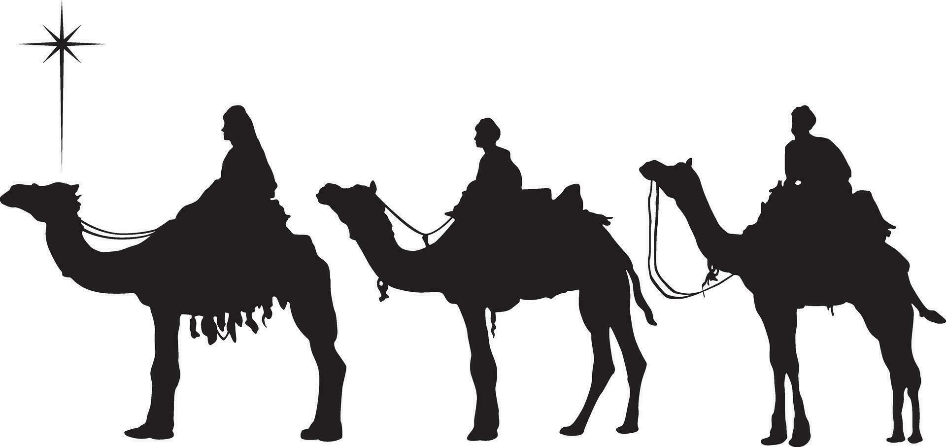 Christmas Three wise men 2 vector