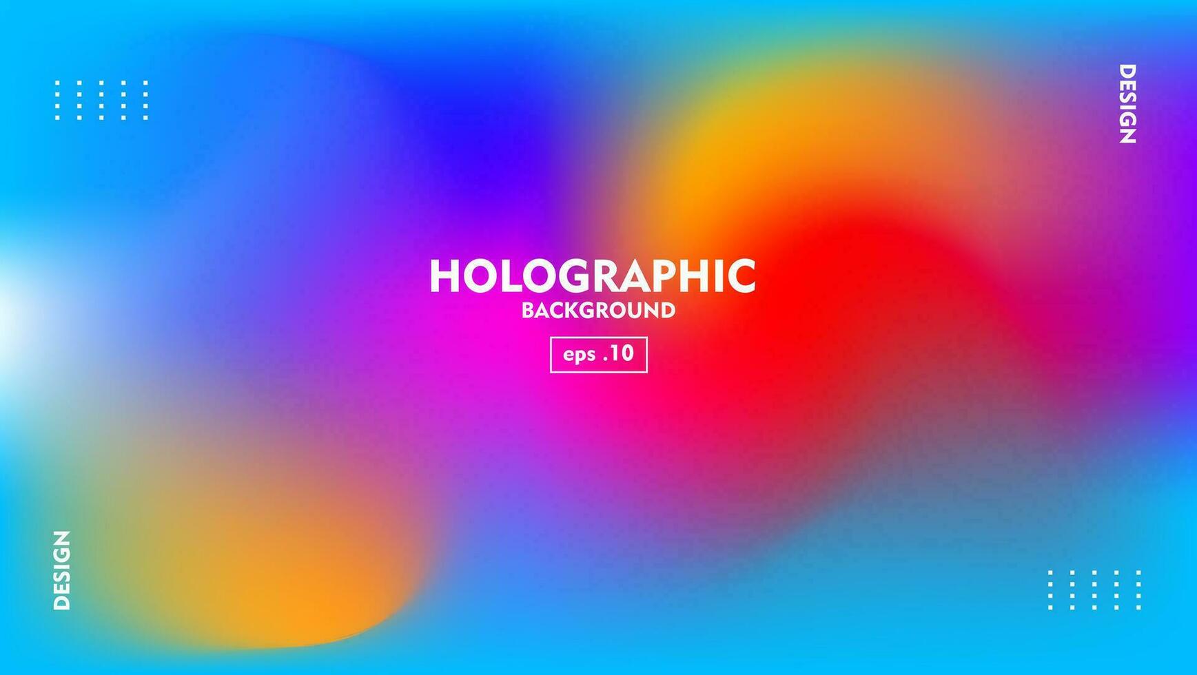 fondo holográfico borroso abstracto vector