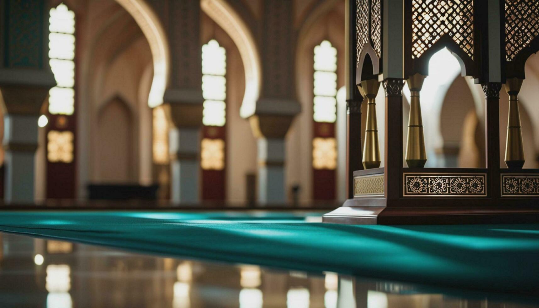 photo of beautiful mosque with blue