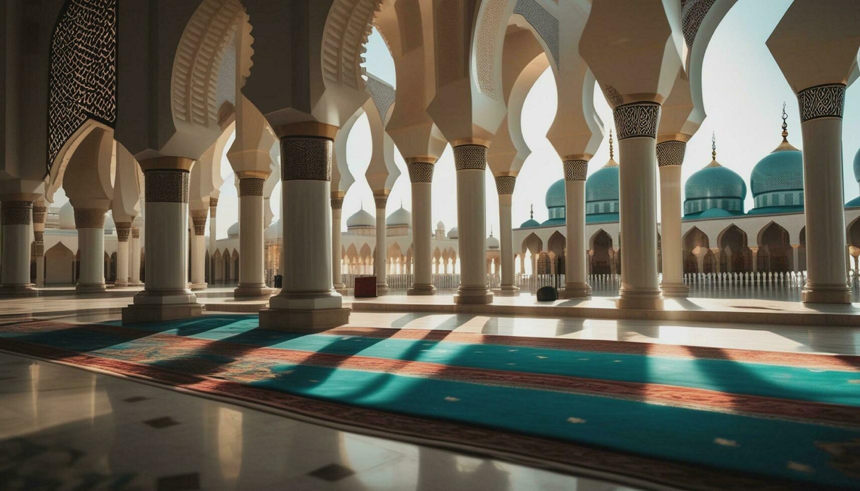 photo of beautiful mosque with blue