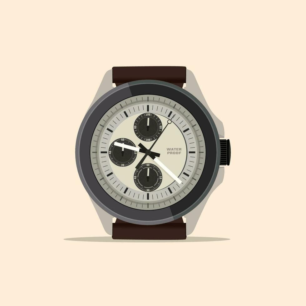 Free vector of a luxury watch for men flat icon illustration