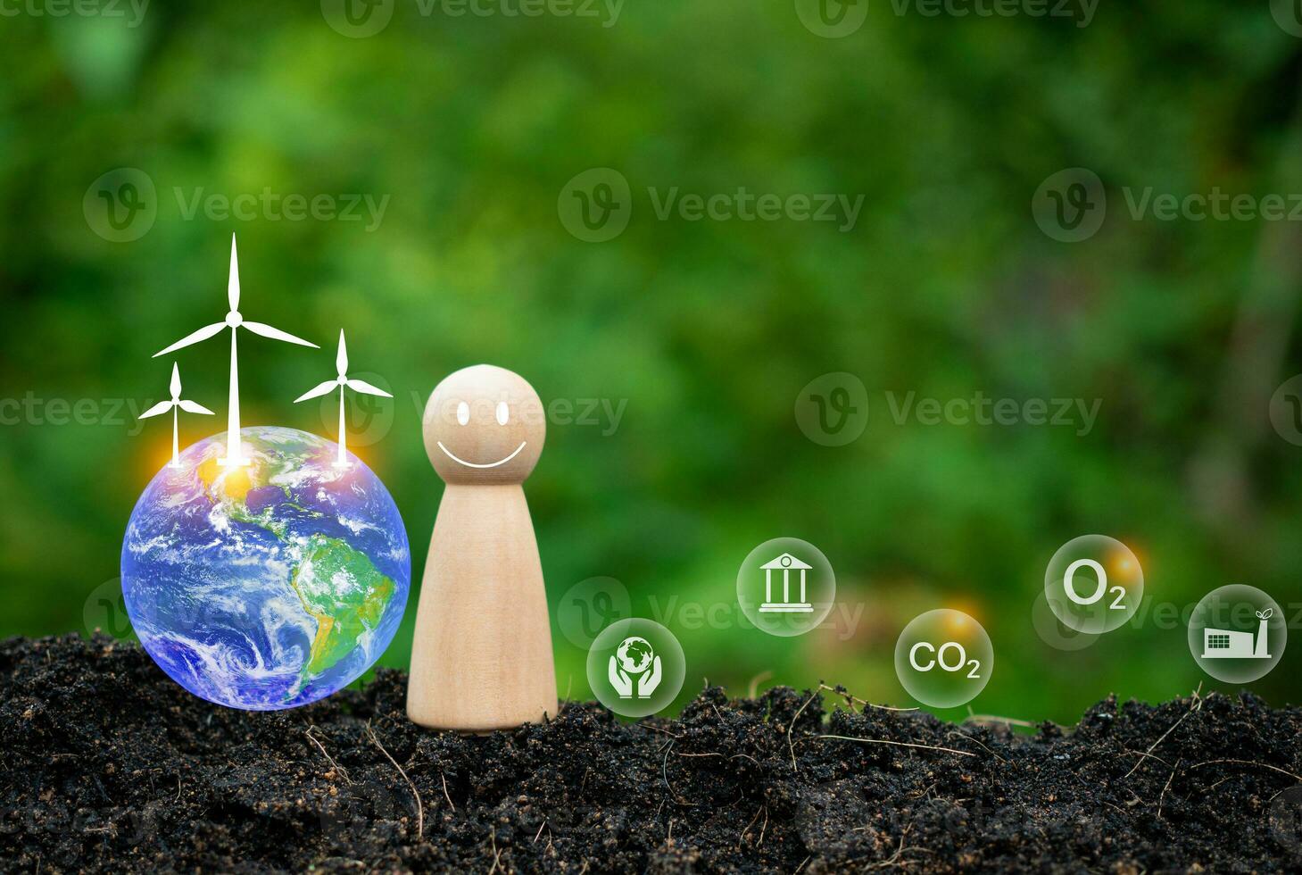 ESG concept for environment, society and governance in sustainable. business responsible environmental. element from nasa. photo
