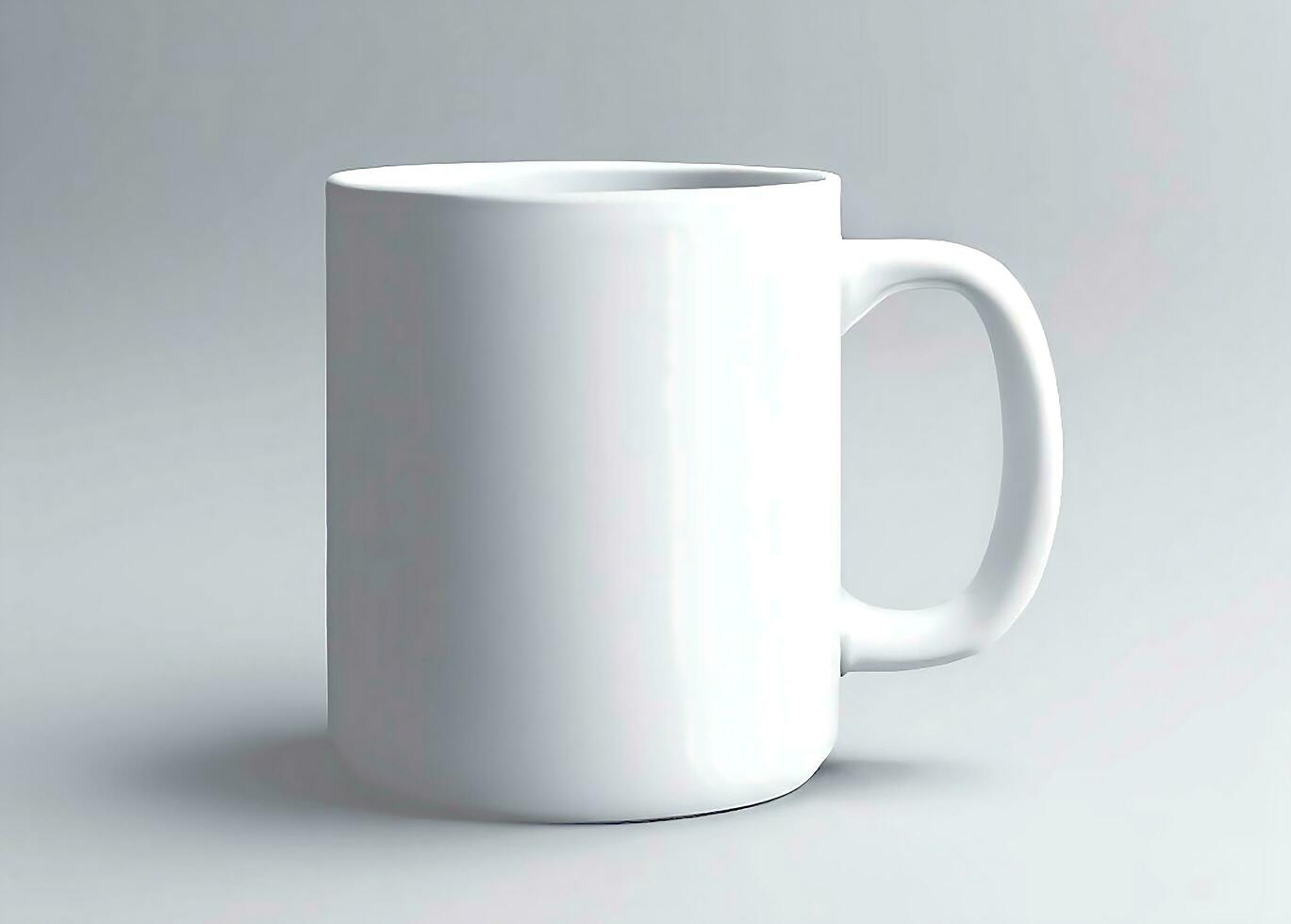 Ai generate photo Free photo white mug with copy space on gray backgrou