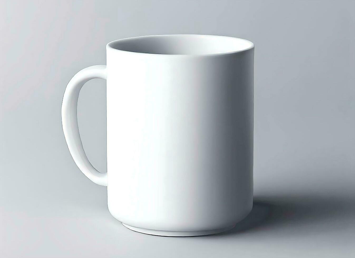 Ai generate photo Free photo white mug with copy space on gray backgrou