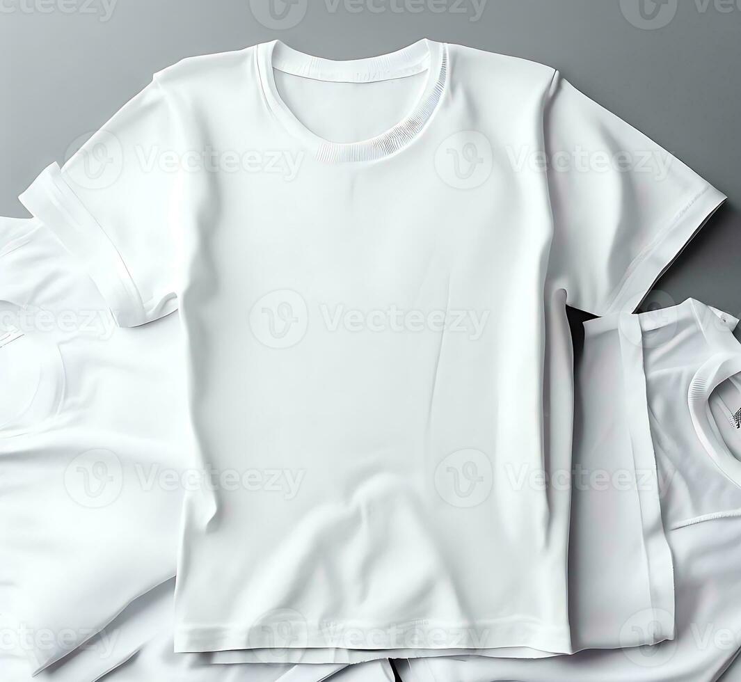 Ai generate photo  Free photo white t-shirts with copy space on