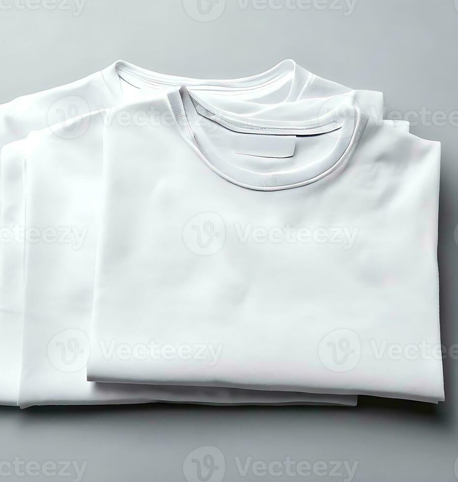 ai generar foto gratis foto blanco camisetas con Copiar espacio en