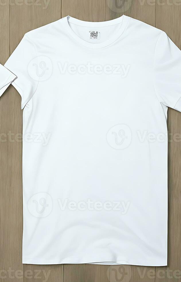 Ai generate photo white t-shirt is isolated on a gray background.