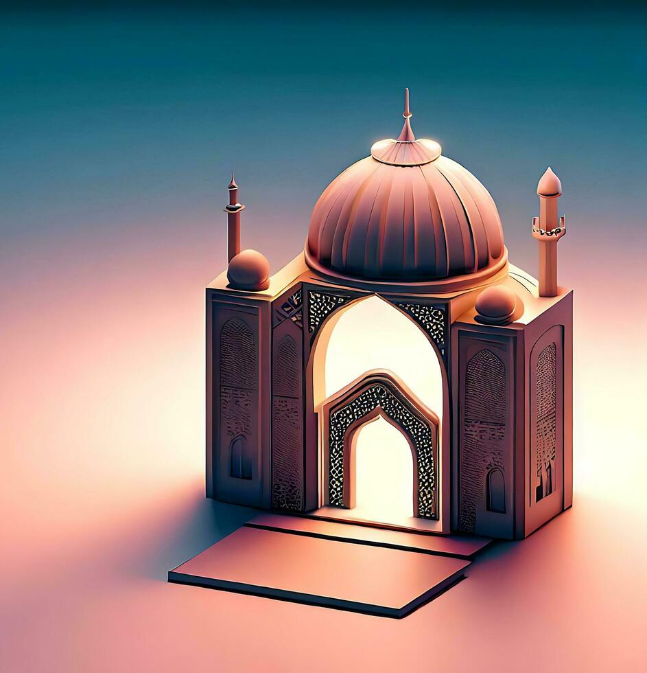 Ai generate mosque photo