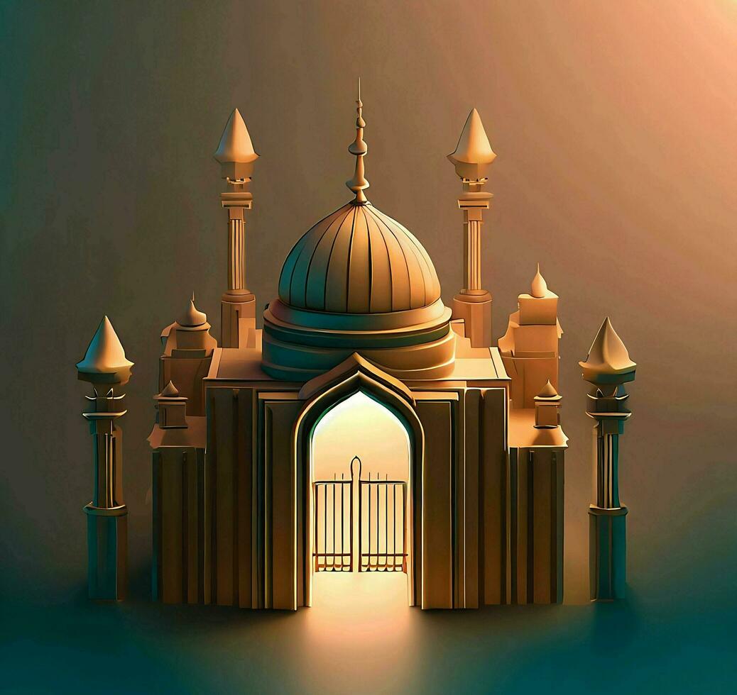 Ai generate mosque photo