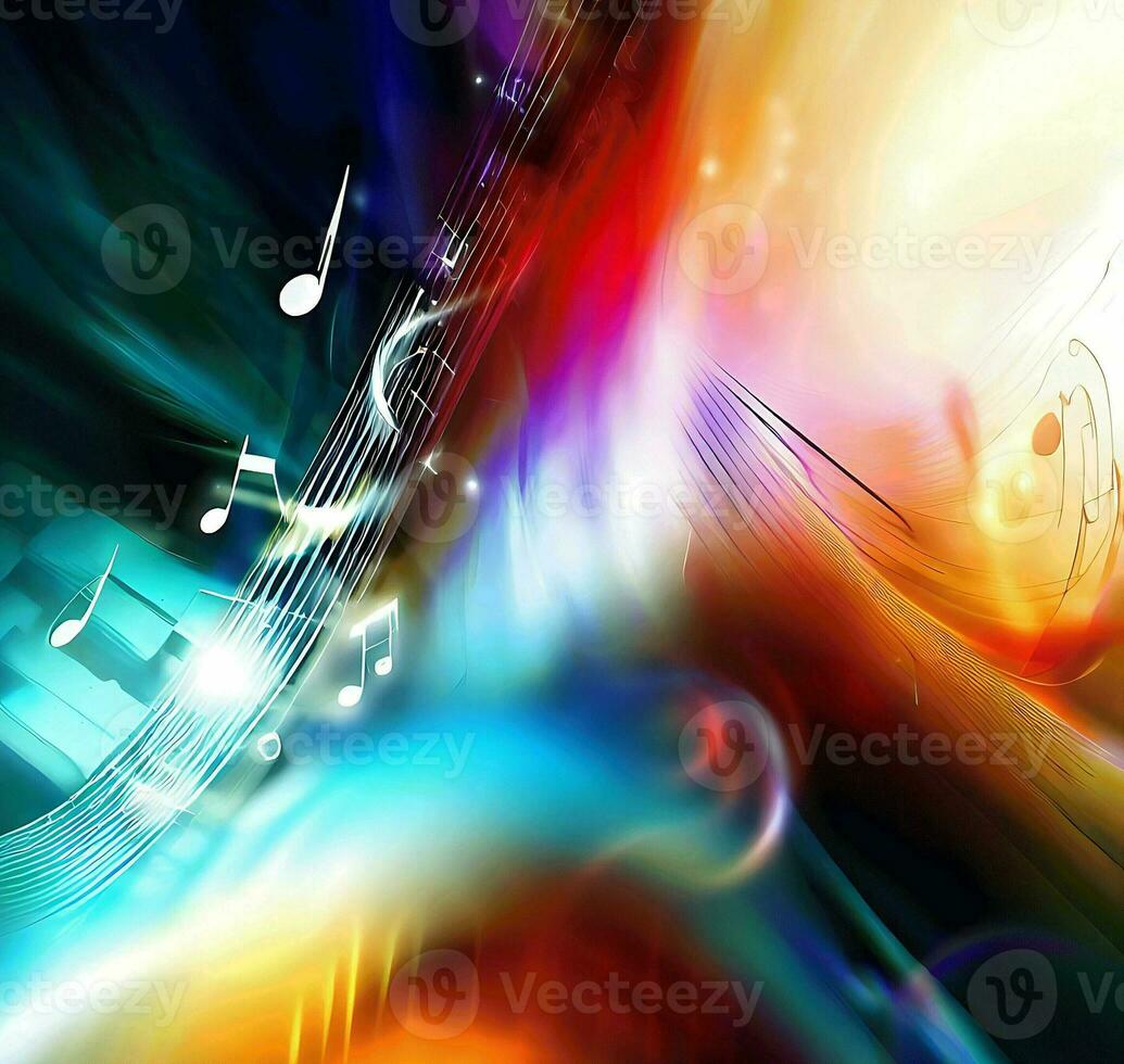 Ai generate photo Abstract musical background with instrument