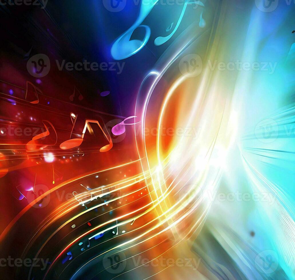 Ai generate photo Abstract musical background with instrument
