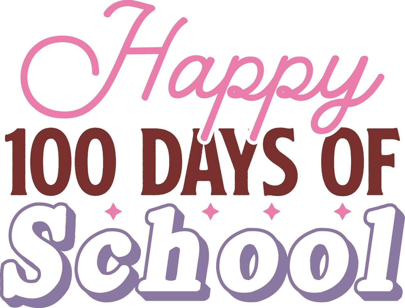 100 days of school t-shirt design vector