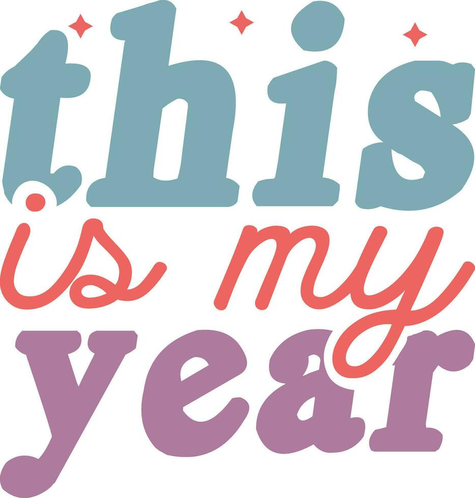 New year t-shirt design vector